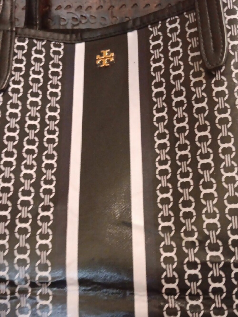 Tory Burch Black and White Gemini LINK Tote BEST OFFER GETS IT! - Picture 2 of 4
